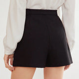 MOTF PREMIUM Shorts De Mujer Tejidos Con Costura Solida Frontal