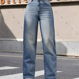EZwear Jeans Rectos Retro Para Mujer