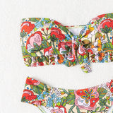 Conjunto De Bikini De Banda Floral Impresa Para Mujeres