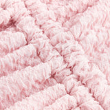 x Marika Sila  ICON Conjunto rosa de top y falda sin tirantes con detalles de cordon y borde con forma de lechuga