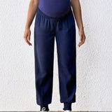 Pantalones De Maternidad Con Cintura Ajustable Y Bolsillos Oblicuos