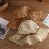 Bohemio sombrero de mujer de verano/primavera de paja con ala ancha, proteccion solar, combina con todo, ideal para uso diario, playa, eteriores con lazo