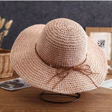 Bohemio sombrero de mujer de verano/primavera de paja con ala ancha, proteccion solar, combina con todo, ideal para uso diario, playa, eteriores con lazo