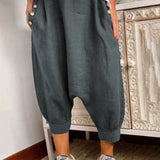 LUNE Pantalones Harem De Mujer Con Bolsillos