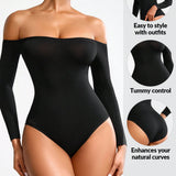 SHAPE Bodysuit De Hombro Descubierto De Color Solido Para Mujer, Para Cuerpo Cenido