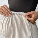 Pantalones De Maternidad Con Cintura Ajustable Y Bolsillos