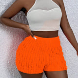 SXY Shorts Ajustados Con Textura Para Mujer