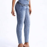 BAE Jeans Ajustados Con Diseno De Cinturon Doble