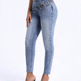 BAE Jeans Ajustados Con Diseno De Cinturon Doble