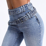 BAE Jeans Ajustados Con Diseno De Cinturon Doble