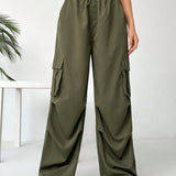 EZwear Pantalones Cargo Casuales De Ajuste Holgado