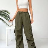 EZwear Pantalones Cargo Casuales De Ajuste Holgado