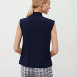 BIZwear Blusa De Mujer Con Corbata Y Color Solido