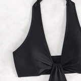 Swim Traje De Bano De Una Sola Pieza Para Mujer Con Cuello Halter Y Huecos