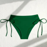 Swim Basics Fondo Del Bikini Con Cordon Y Detalle Lateral En Color Solido