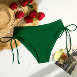 Swim Basics Fondo Del Bikini Con Cordon Y Detalle Lateral En Color Solido