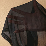 Slayr Conjunto de dos piezas A: Body hueco sin mangas con tirantes cruzados sexys de verano y minifalda de malla transparente