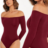 BASICS Bodycon Bodysuit Sin Hombros Para Mujer