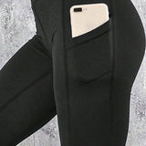 Leggings De Entrenamiento De Yoga Y Fitness Con Cintura Alta Para Mujer Con Bolsillos Laterales, Que Levanta Los Gluteos Y Controla El Abdomen