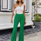 Clasi Pantalones Acampanados Verdes Para Mujer