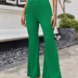 Clasi Pantalones Acampanados Verdes Para Mujer
