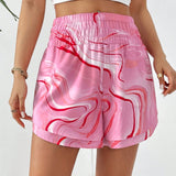 Essnce Shorts Activos de Playa con Estampado de Swirl para Mujer #Pascua