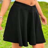 Qutie Women's Wrap Waist Flare Skirt