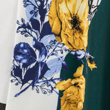 Mulvari Camiseta De Mujer Con Flores Impresas Y Colores Contrastantes