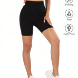 Yefecy Pantalones cortos de yoga de elevacion de cintura y trasero para mujer con doble bolsillo - Pantalones cortos de spandex de control abdominal de cintura alta para el gimnasio y actividades deportivas de levantamiento de gluteos