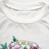 ICON Camiseta Corta De Mujer Con Estampado De Calaveras Y Flores De Manga Corta