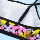 SCOOBY-DOO X  Conjunto De Bikini Con Estampado De Caricaturas Y Flores Para Mujer Plus