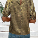 Essnce Camisa De Cuello Alto Con Mezcla De Malla