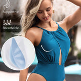 Swim Chicsea Traje De Bano Femenino De Una Pieza Con Huecos Y Tirantes, Ideal Para Carnaval