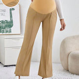 Pantalones De Maternidad Acampanados Con Cintura Ajustable