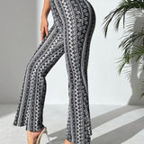 PETITE Pantalon De Estilo Bohemio Con Campana