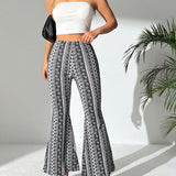 PETITE Pantalon De Estilo Bohemio Con Campana