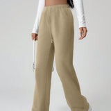 EZwear Pantalones Para Mujeres Con Forro Calido Y Cintura Ajustable Con Cordon