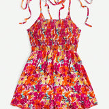 WYWH Rompers Con Tirantes Finos Y Estampado Floral