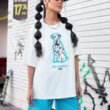 Street Sport Conjunto Deportivo Para Mujeres Con Camiseta De Manga Caida Y Hombros Descubiertos Con Estampado De Dibujos Animados Y Pantalones Cortos