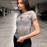 Essnce Top Casual Streetwear Para Mujer Con Estampado De Letras