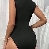 EZwear Body Sin Mangas Con Cuello En V