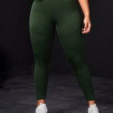 Yoga Basic Leggings Deportivos Con Control De Barriga Para Mujer, Talla Grande, Sin Costuras, Moldeador De Cuerpo