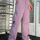 EZwear Pantalones casuales cargo para mujer con multiples bolsillos