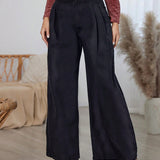 LUNE Pantalones Jeans De Color Liso Con Bolsillos Inclinados
