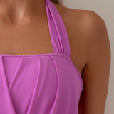 Swim Lushore Top tankini halter de unicolor