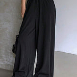 Dazy Designer Pantalones Basicos Casuales De Color Solido Para Mujer