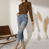 Top de cuello con cordon floral