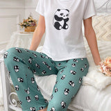 Conjunto De Pijama Para Mujer Con Impresion De Panda