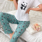 Conjunto De Pijama Para Mujer Con Impresion De Panda