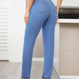 Tall Jeans De Mama De Cintura Alta Ajustados